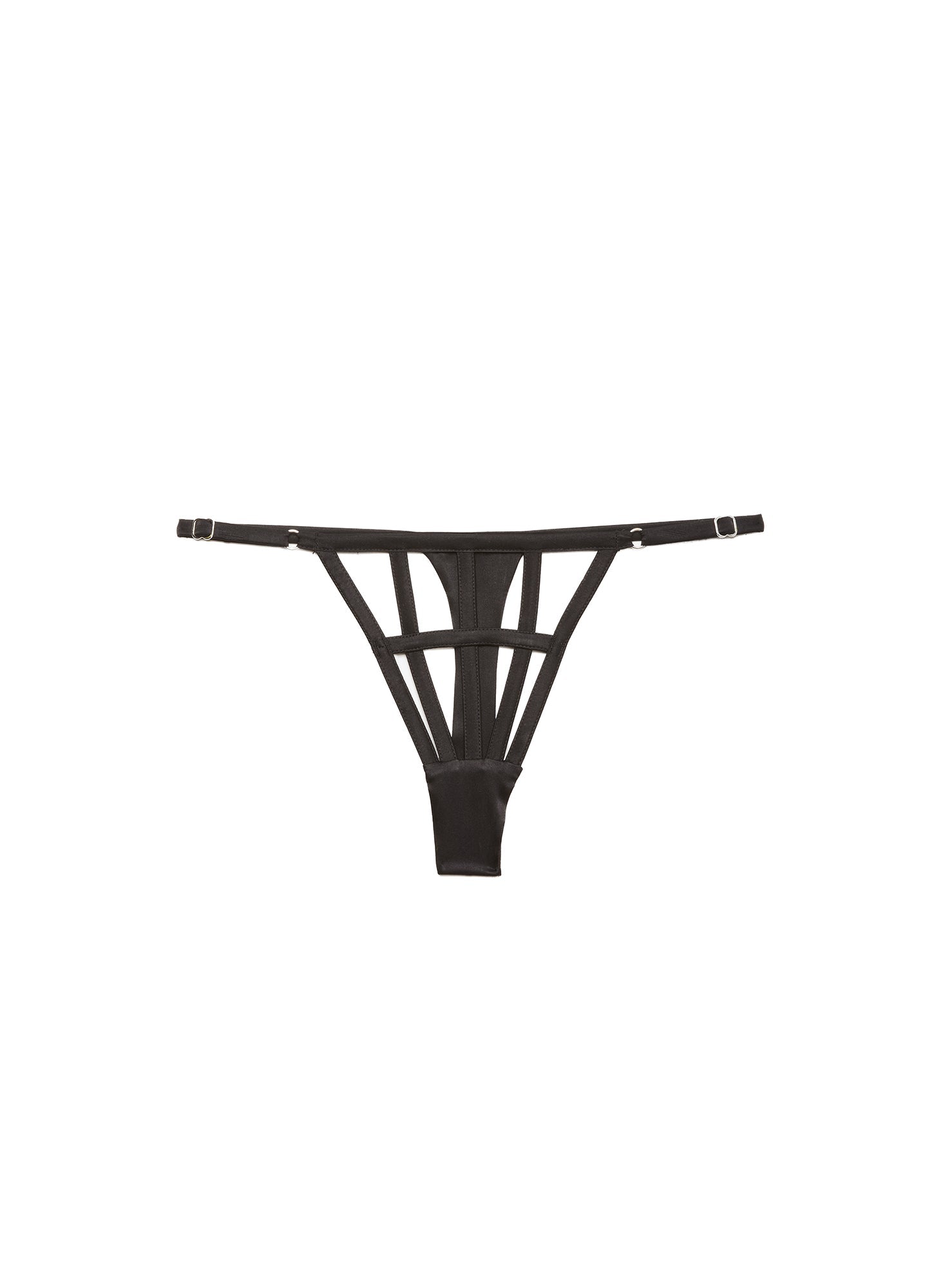 Fleur du Mal Black Caged Thong