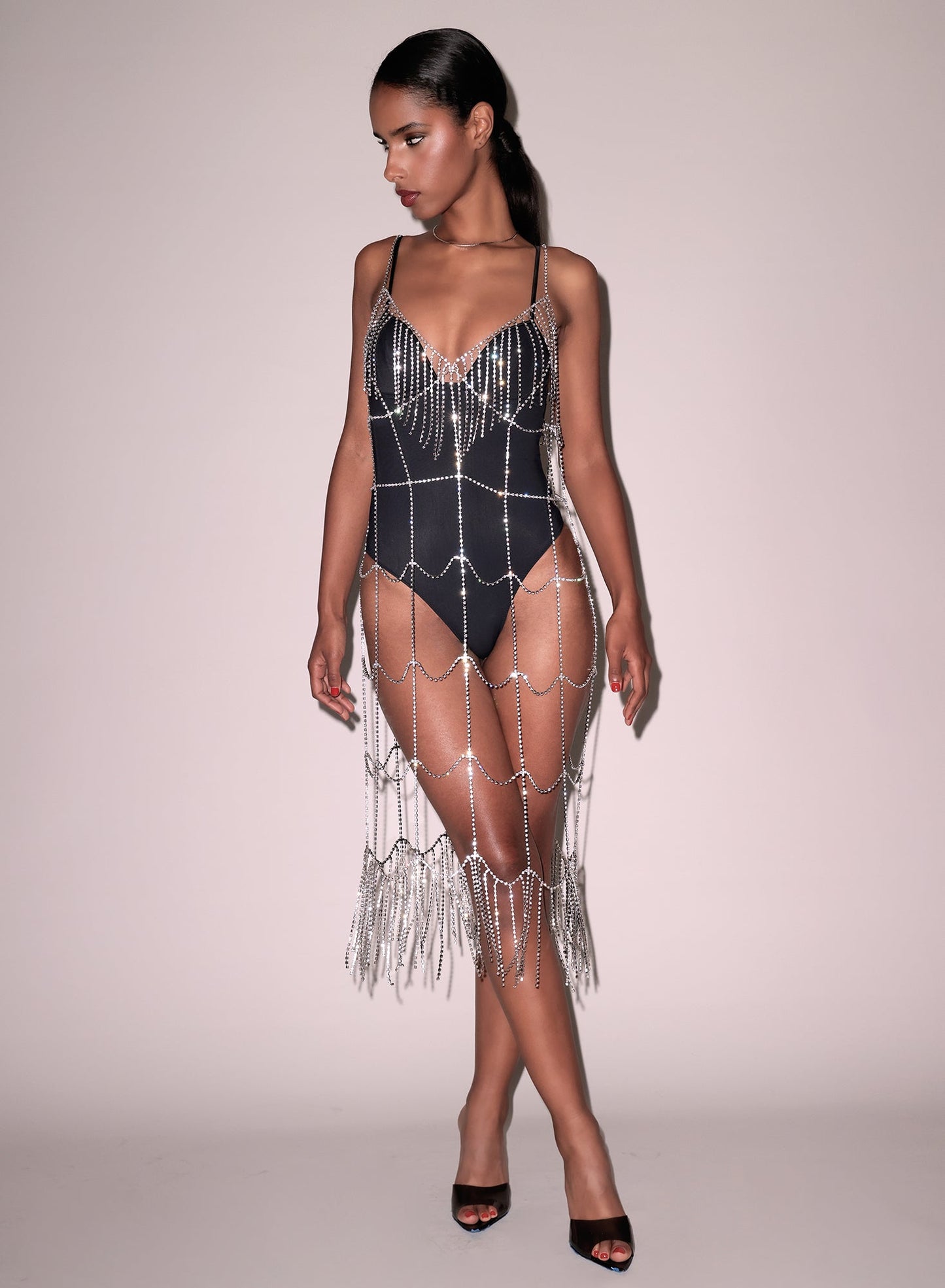 Fleur du Mal Crystal Fringe Dress