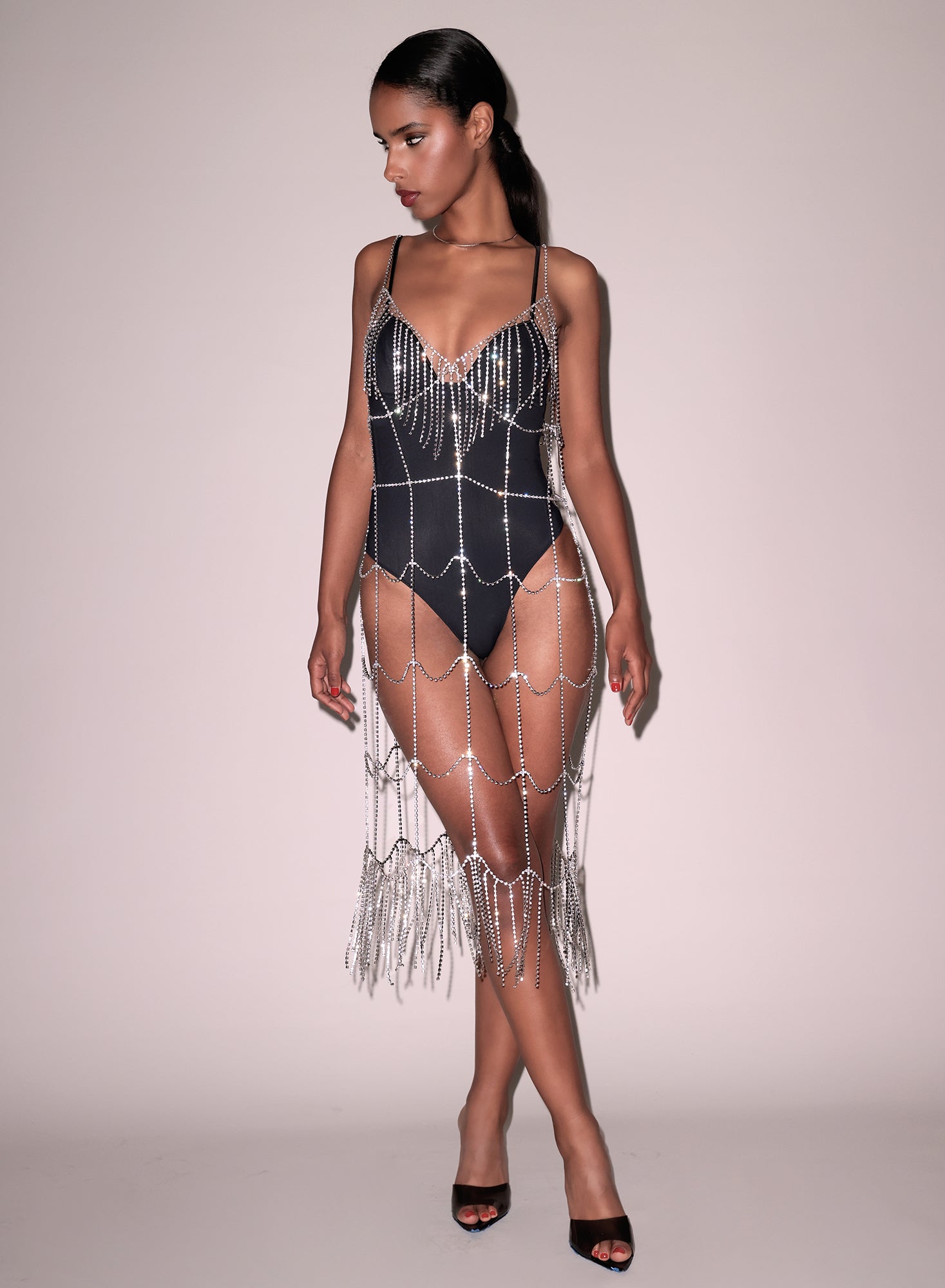Fleur du Mal Crystal Fringe Dress