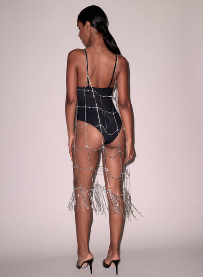 Fleur du Mal Crystal Fringe Dress