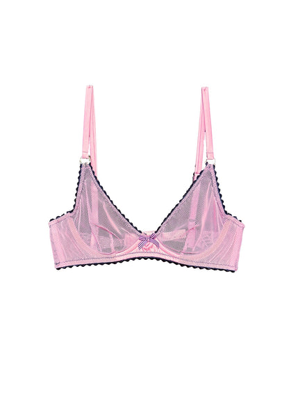 Fleur du Mal Bisou Sabrina Mini Fishnet Demi Bra
