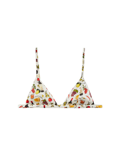 Fleur du Mal Printed Luxe Triangle Bra