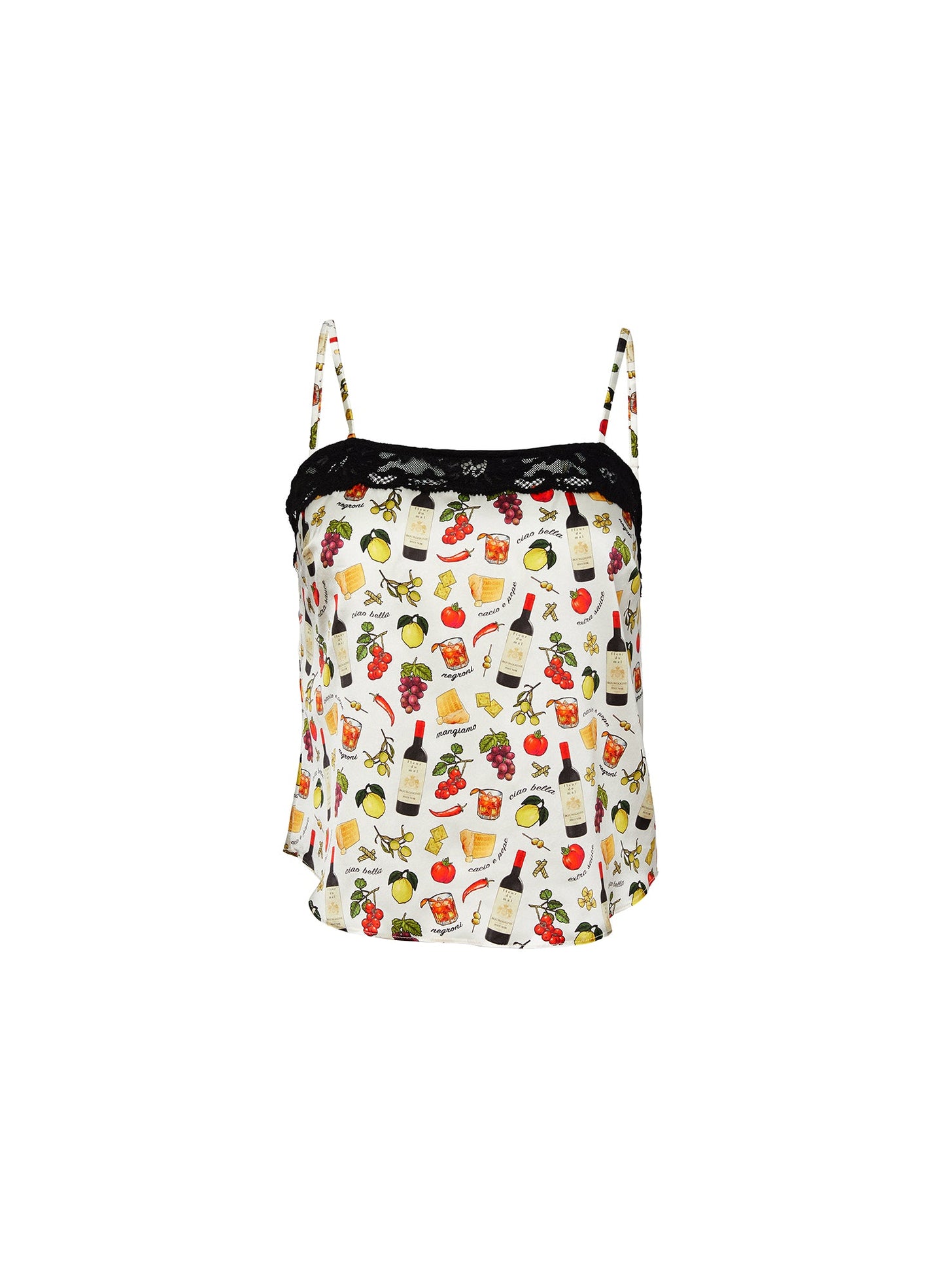 Fleur du Mal Printed Charlotte Lace Cami