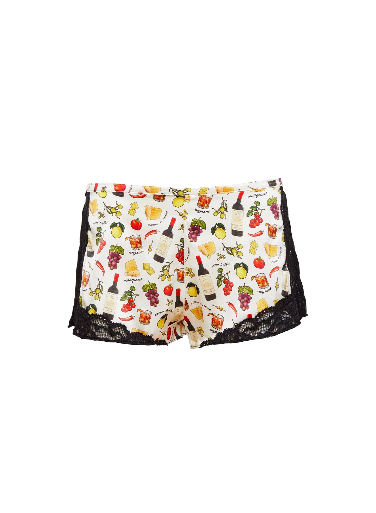 Fleur du Mal Printed Charlotte Lace Tap Short