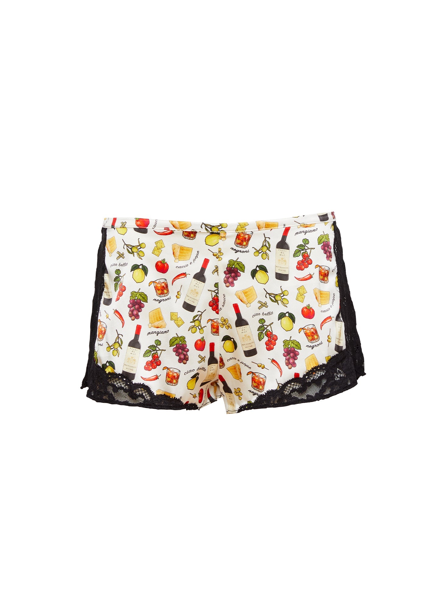 Fleur du Mal Printed Charlotte Lace Tap Short