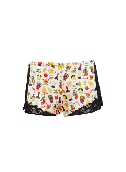 Fleur du Mal Printed Charlotte Lace Tap Short