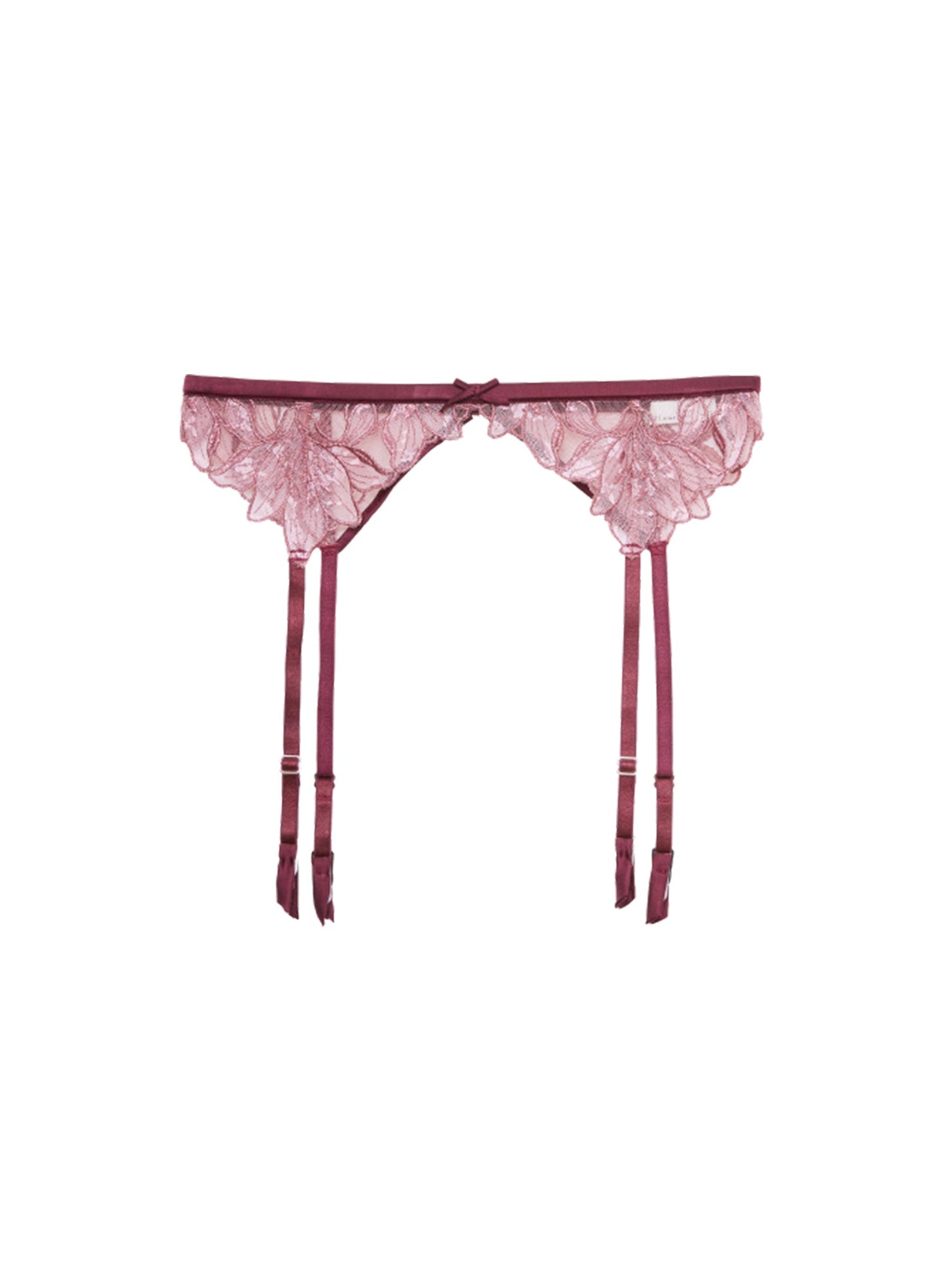 Fleur du Mal Amarena Lily Embroidery Garter Belt