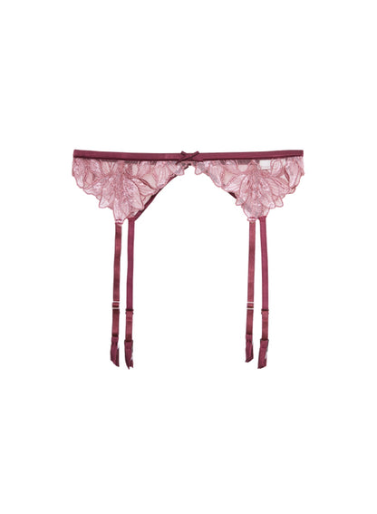 Fleur du Mal Amarena Lily Embroidery Garter Belt
