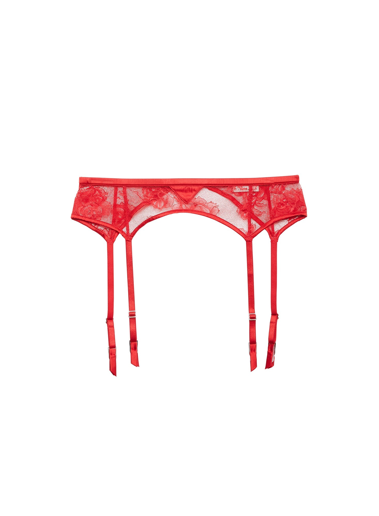 Fleur du Mal Rouge Gardenia Lace Garter Belt