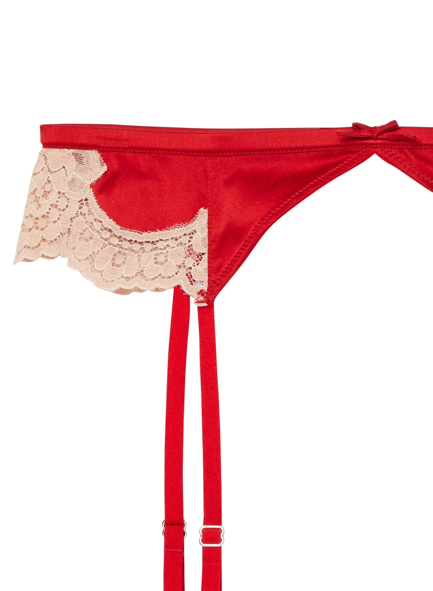Fleur du Mal Red James Lace Garter