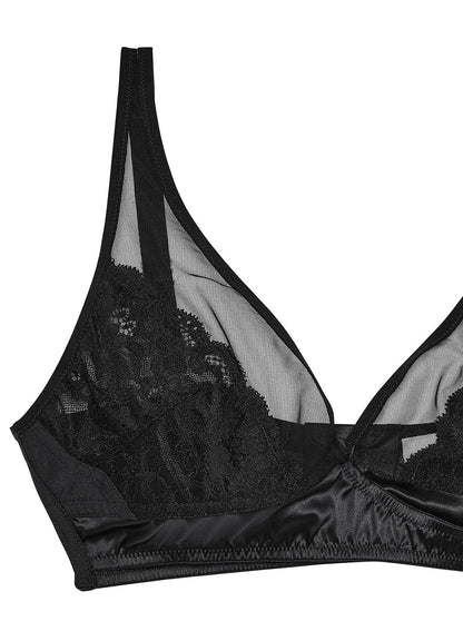 Fleur du Mal Black Charlotte Bralette