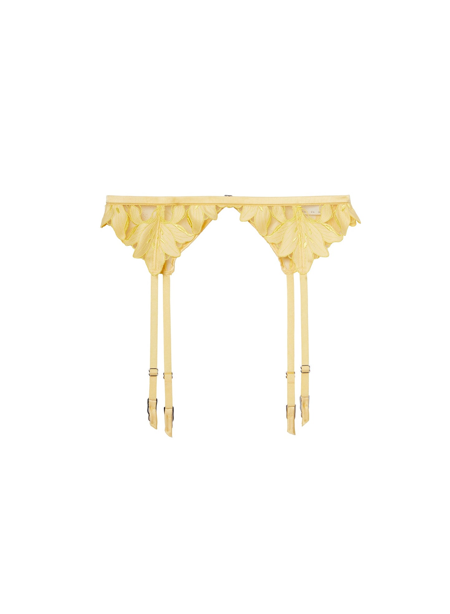 Fleur du Mal Lily Embroidery Garter Belt