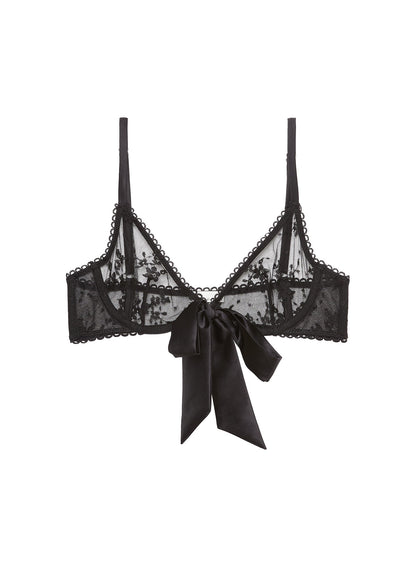 Fleur du Mal Black Untie Me Demi Bra