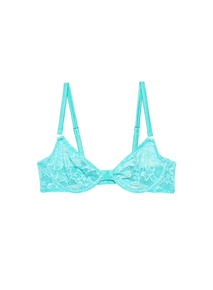 Fleur du Mal Mint Le Stretch Lace Demi Bra