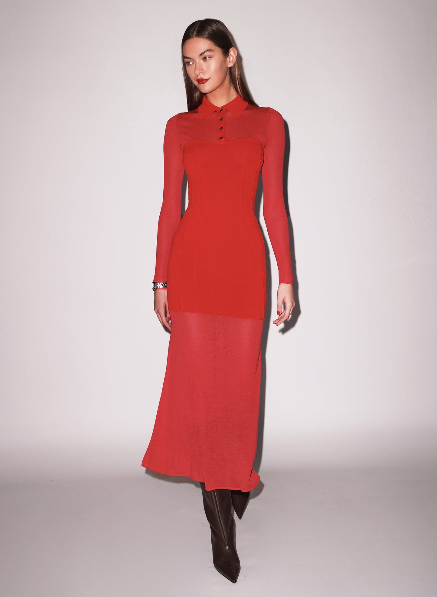 Fleur du Mal Red Kate Maxi Dress