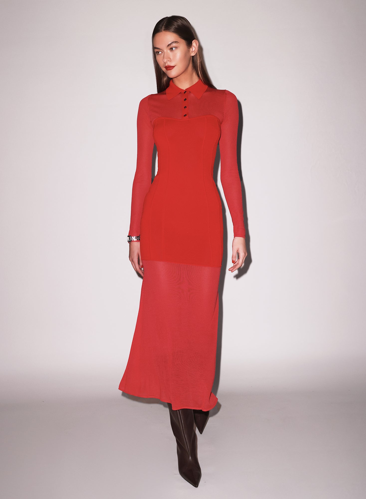 Fleur du Mal Red Kate Maxi Dress