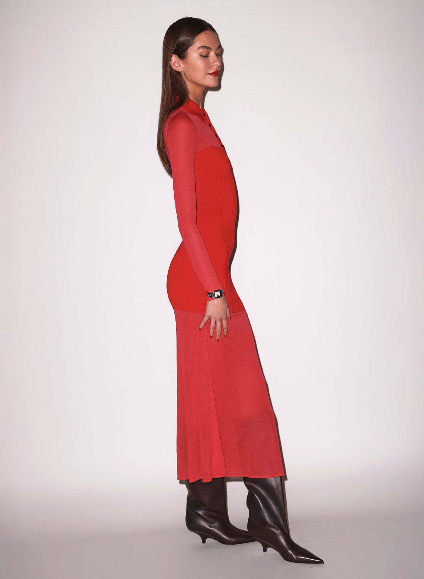 Fleur du Mal Red Kate Maxi Dress