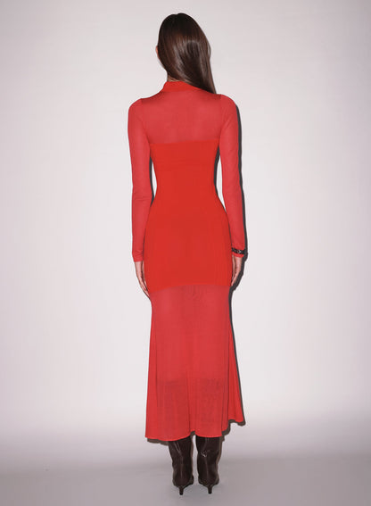 Fleur du Mal Red Kate Maxi Dress
