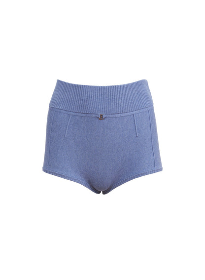 Fleur du Mal Charcoal Blue Knit Short