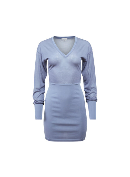 Fleur du Mal Charcoal Blue Kate Mini Dress