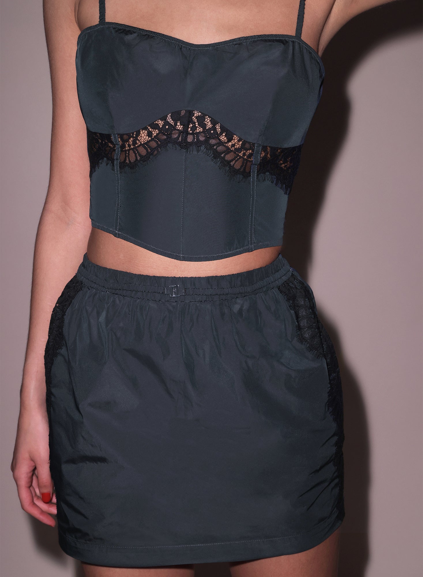 Fleur du Mal Nylon Mini Skirt
