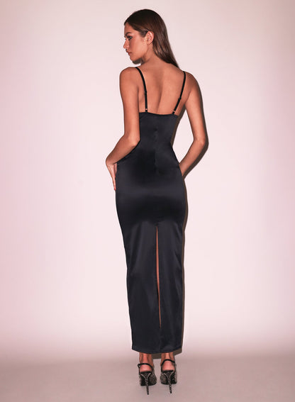 Fleur du Mal Black Seduce-U Plunge Dress