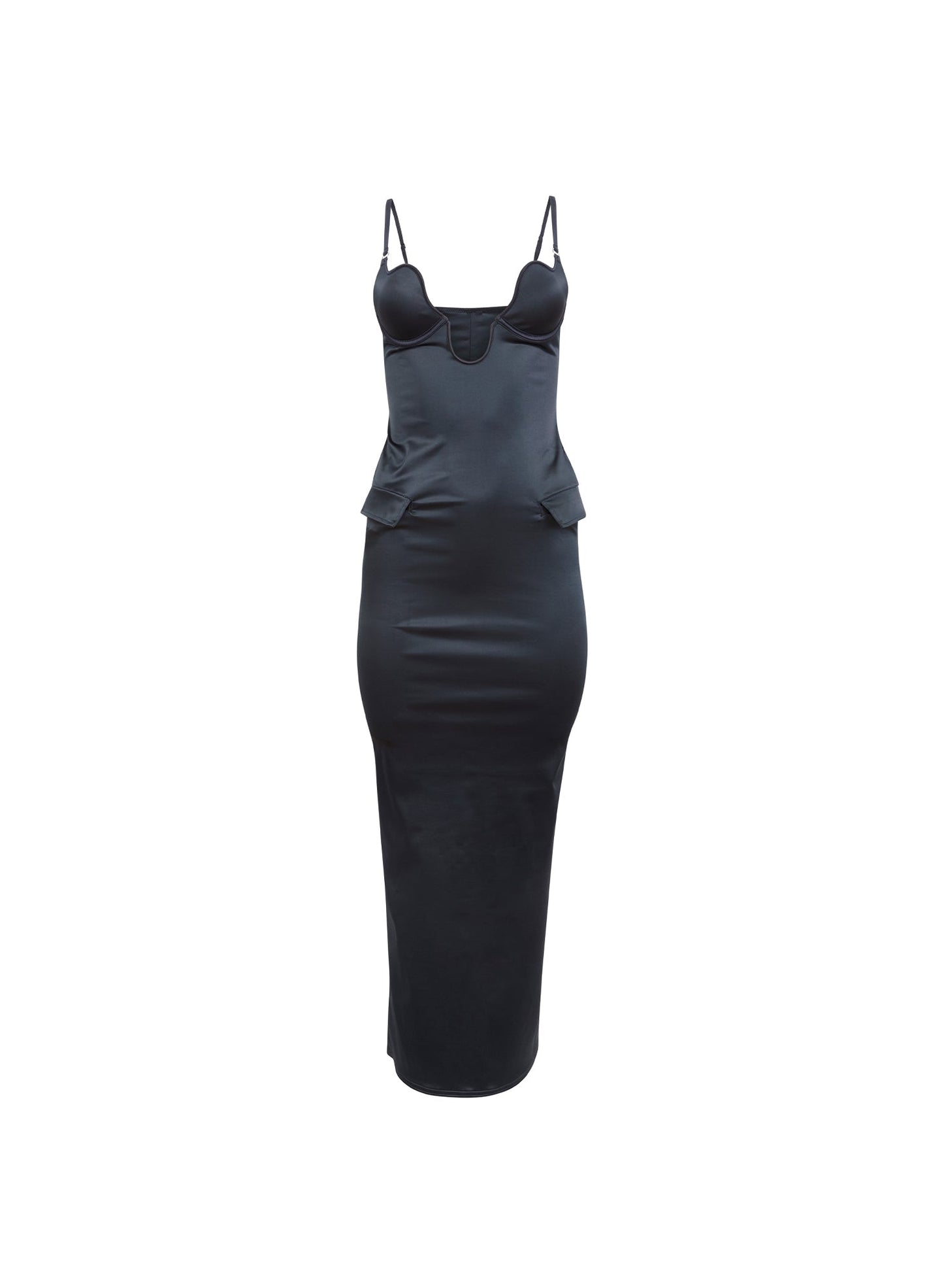 Fleur du Mal Black Seduce-U Plunge Dress