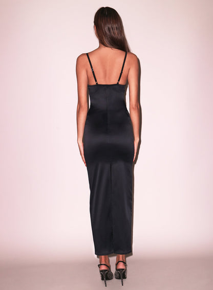 Fleur du Mal Black Seduce-U Plunge Dress